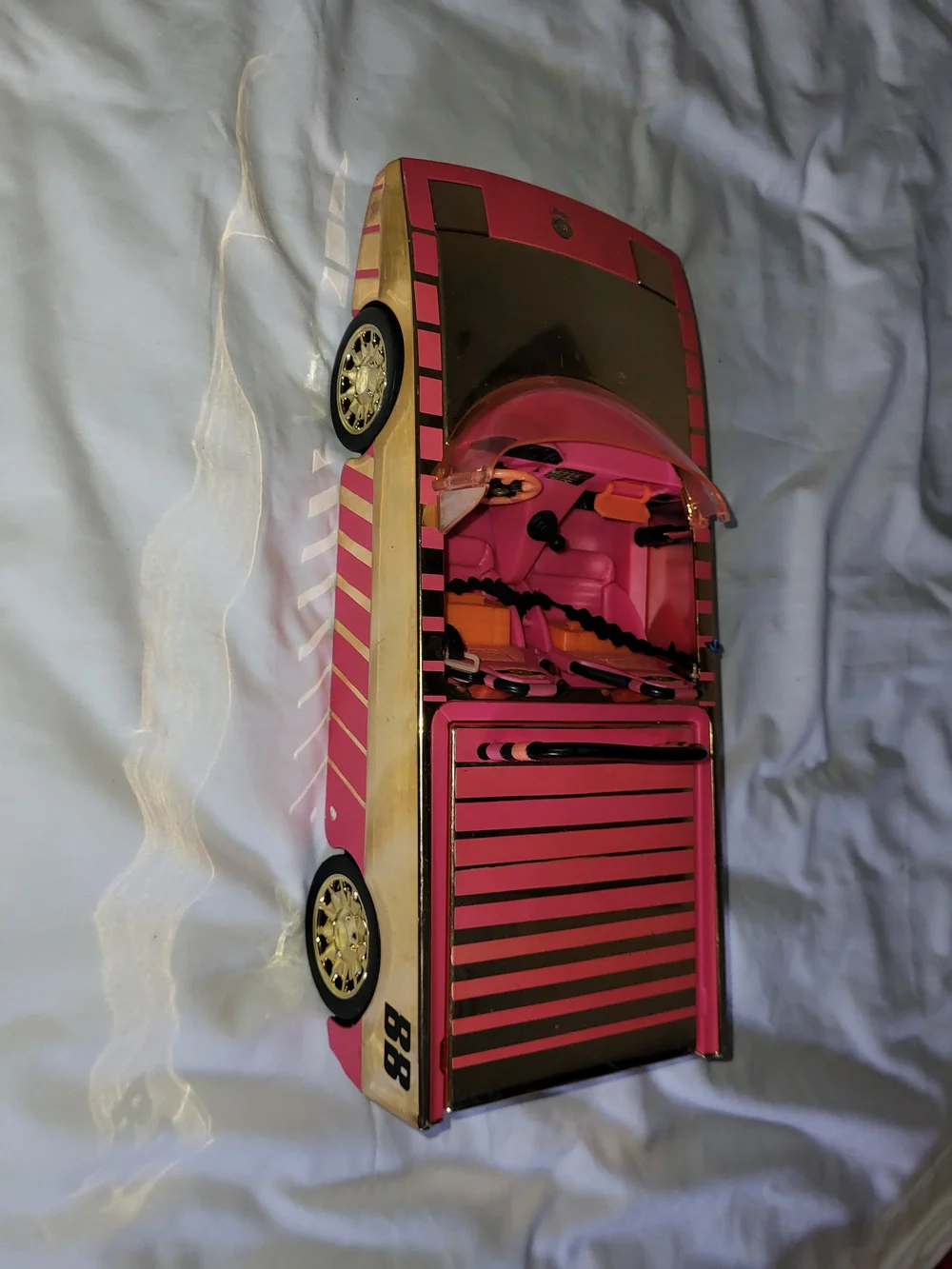 Pink Kids Toy Convertible Car - Branded Play Vehicle
